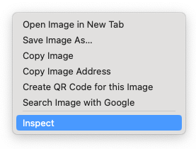 Inspect in Chrome Developer Tools